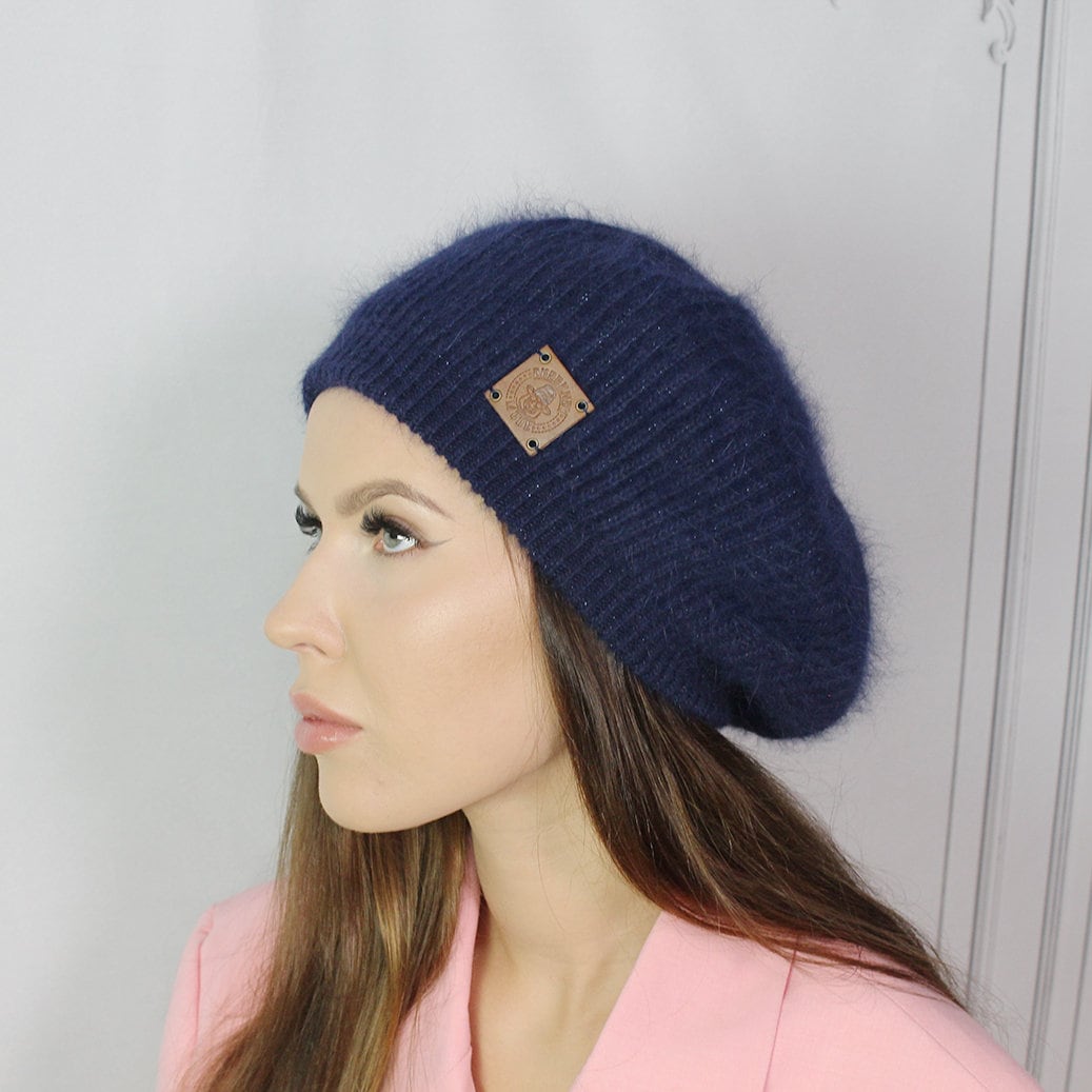 Women Winter Hat, Double Layer Warm Womens Beret, Angora Hat  display picture 1