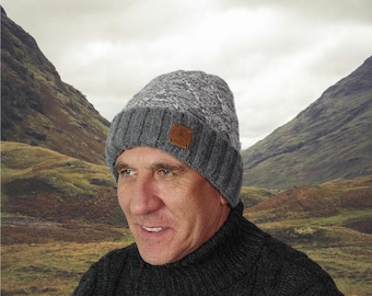 Gestrickte Wintermütze, gestrickte Wollmütze, Geschenk für Ihn