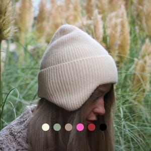 Women’s Woollen Winter Earflap Hat – Warm Cashmere Blend Beanie, Cozy Cold Weather Hat, Stylish Gift for Her, Unisex Design