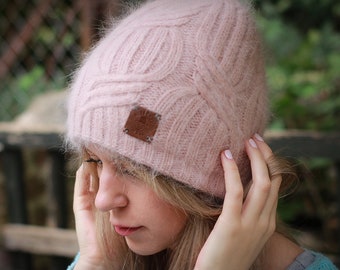 Cashmere hat, Women thick cashmere knit beanie, Gift for her