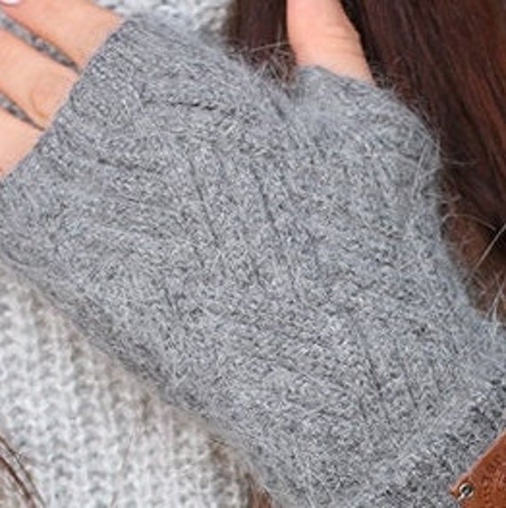 Cashmere Fingerless Gloves for Boys, Cashmere Slouchy Hat for Boys