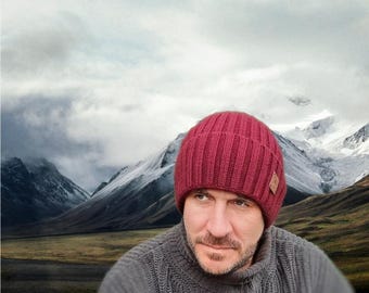 Men's cashmere satin lining hat, Cashmere beanie for men's, Hair protection hat, Gift for him
