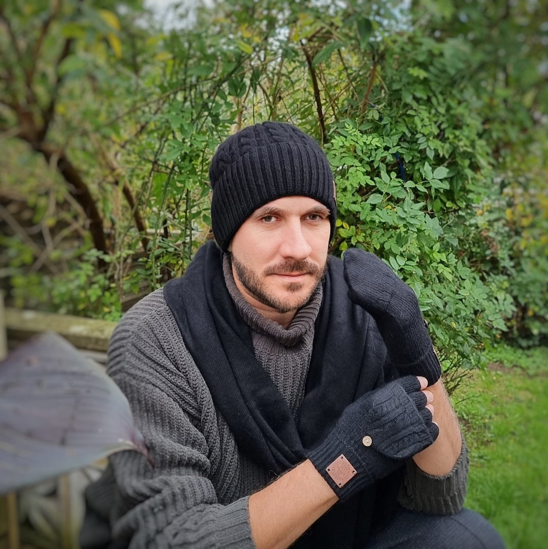 Cashmere Fingerless Gloves for Men, Soft Fingerless Flappers Gloves for Mens, Gift for Him Etsy UK