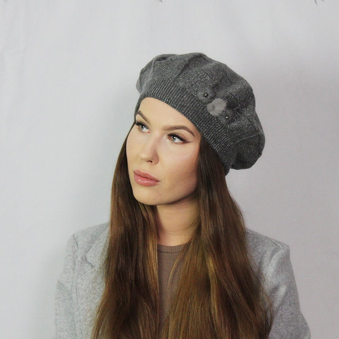Cashmere Beret, Women Winter Hat, French Cashmere Beret, Sparkly Beret, Gift for Her Etsy UK