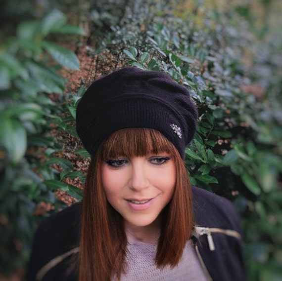Cashmere Beret Double Layer Warm Women 