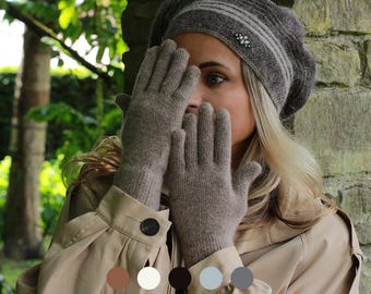 Guantes de cachemir para mujer: guantes de invierno suaves, elegantes y cálidos, un regalo de lujo para ella.