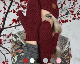 Women’s Cashmere Mittens – Soft, Warm & Stylish Gloves, Perfect Winter Gift for Her (Many Colours)