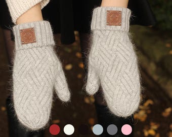 Women’s Cashmere Mittens – Soft, Warm & Stylish Gloves, Perfect Winter Gift for Her (Many Colours)