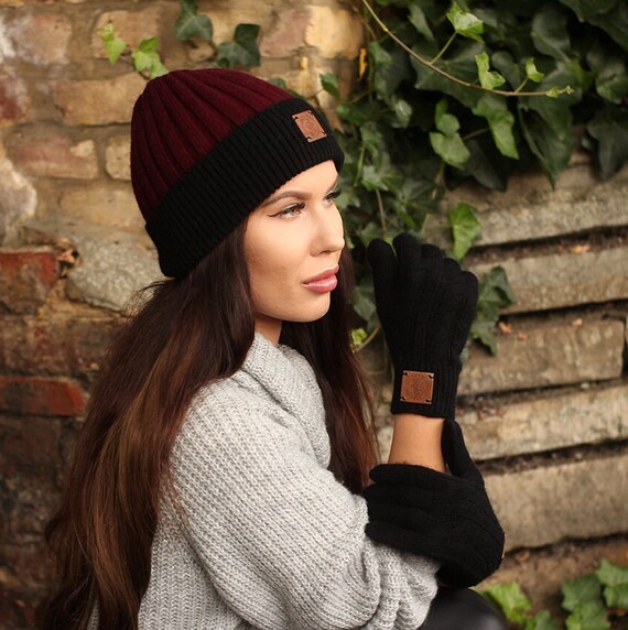 Cashmere Beanie Women Cashmere Hat Warm 