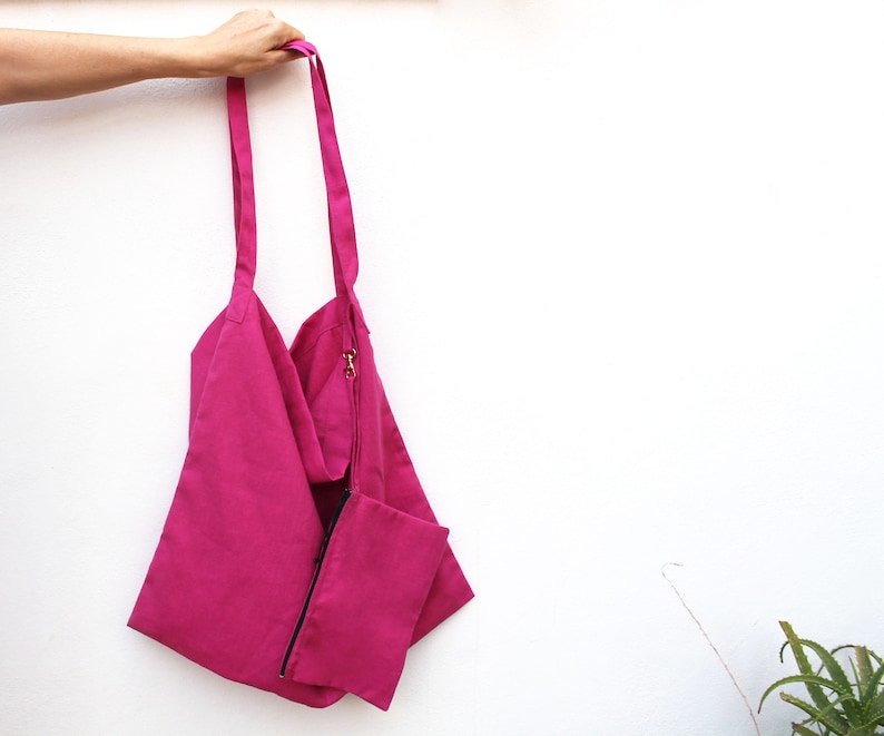 Tote Bag Linen Bag Summer Bag Boho Bag Women Bag Casual Bag Beach Bag Day Bag Travel Bag