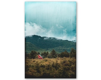 Mountain landscape photography, gift for a chalet, chalet landscape