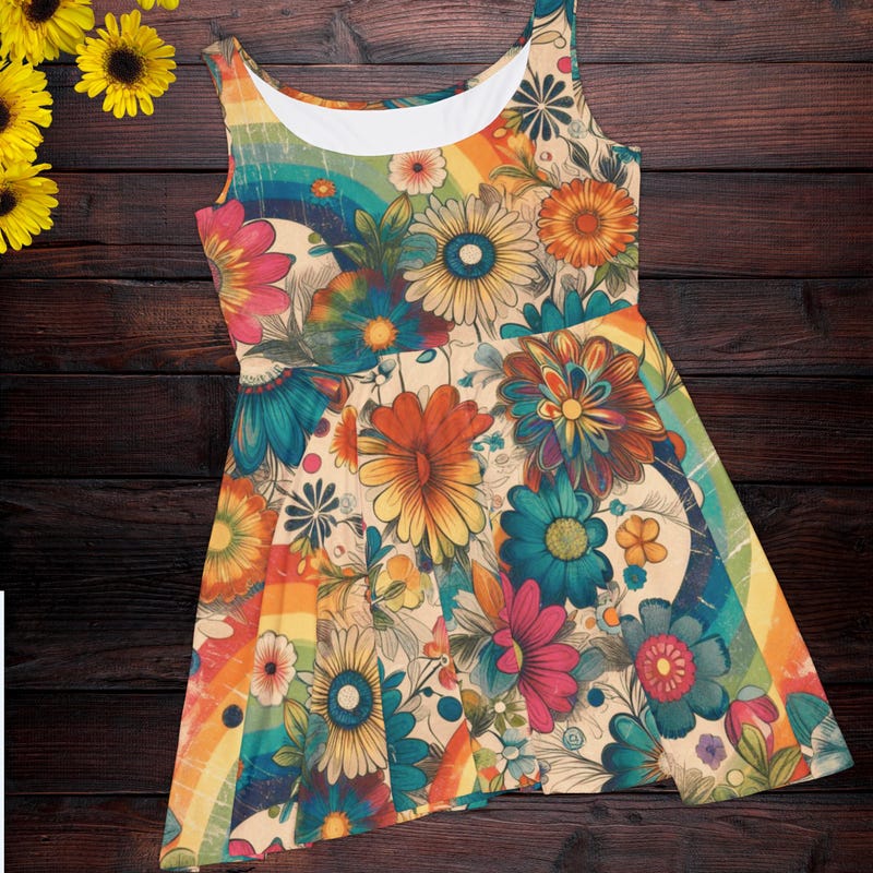 Rainbow Jacquard Stripper Dress main image 1