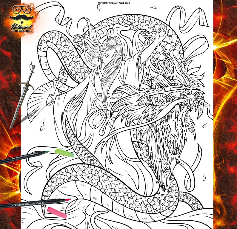 5 Pack Dragon Masters Bundle Drake Adult Coloring Pages | Etsy