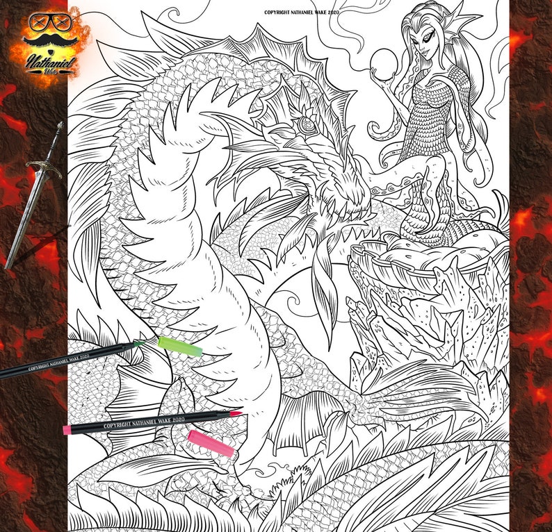 Download 5 Pack Dragon Masters Bundle Drake Adult Coloring Pages | Etsy