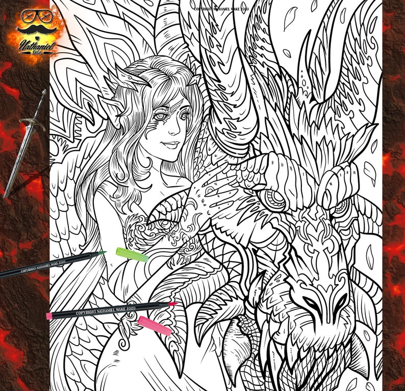5 Pack Dragon Masters Bundle Drake Adult Coloring Pages | Etsy
