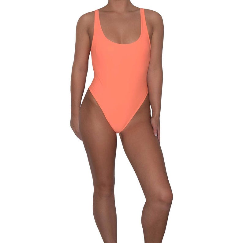 tangerine one piece swimsuit