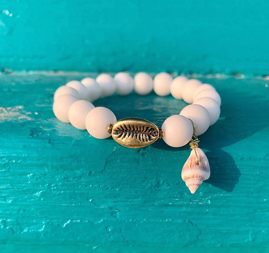 White jade beaded bracelet gemstone bracelet bracelet for | Etsy
