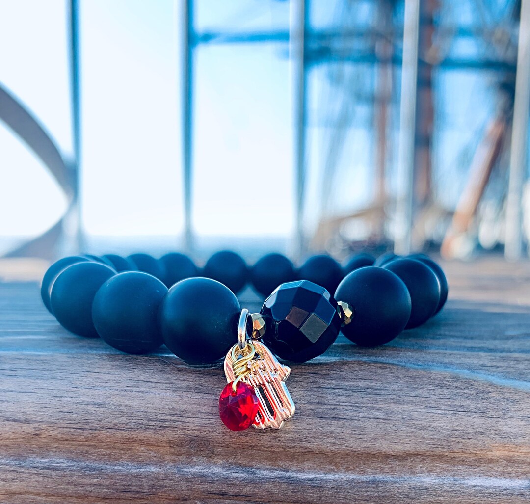 Bracelet En Perles De Métal Avec Onyx Et Kulhari - Doré Et Vert, Marque Nataraj, Neuf Avec étiquettes