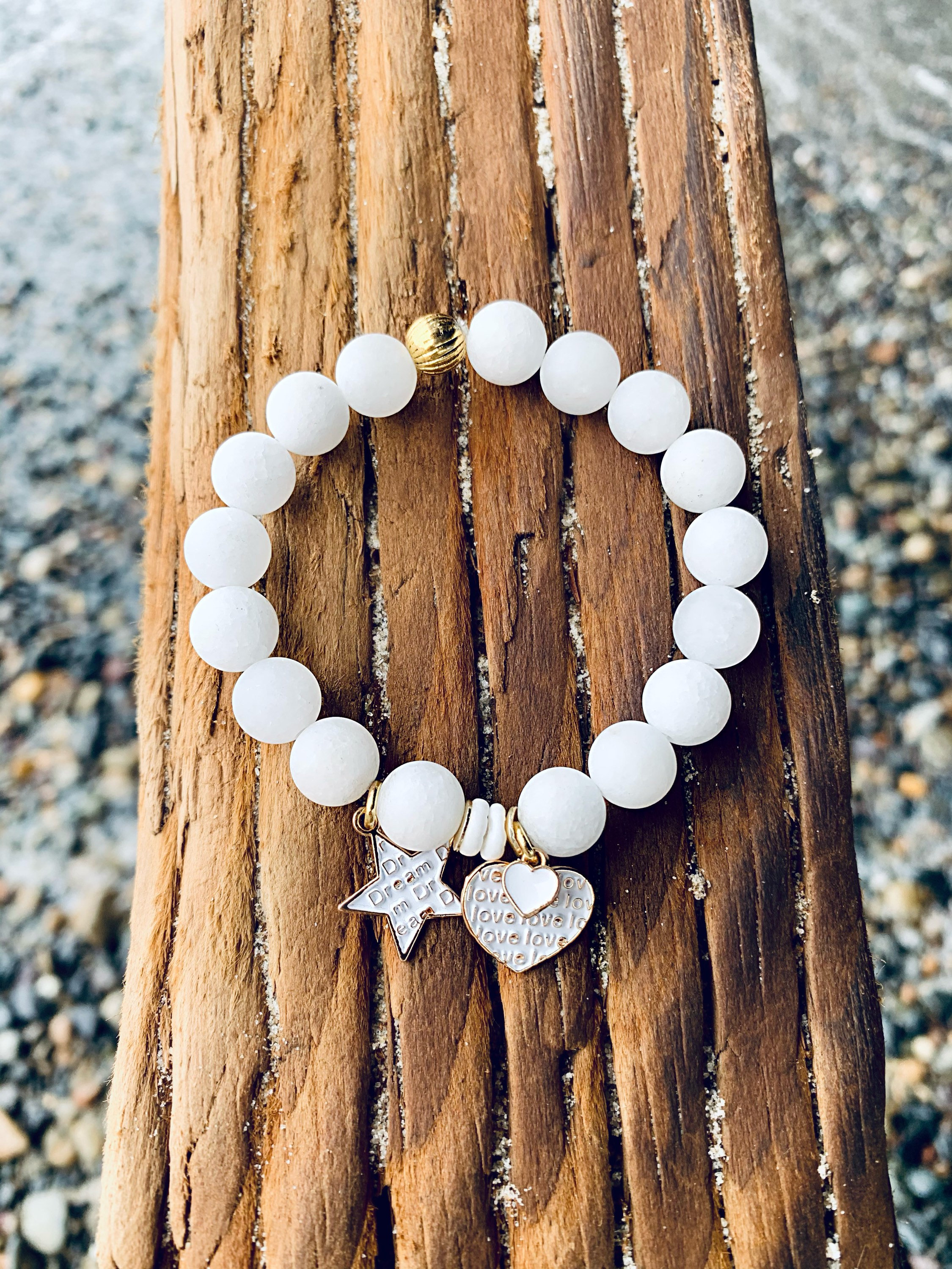White Jade Beaded Bracelet Gemstone Bracelet Bracelet for | Etsy