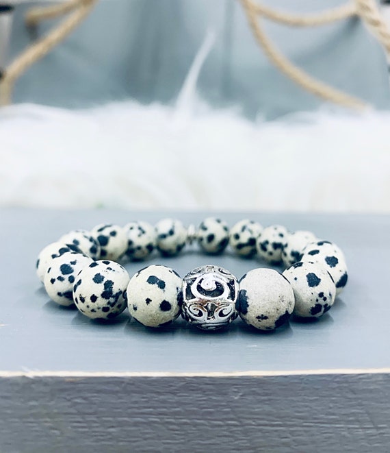 Dalmatian Jasper/Onyx Bracelet Stack – KJ's Jewels, LLC