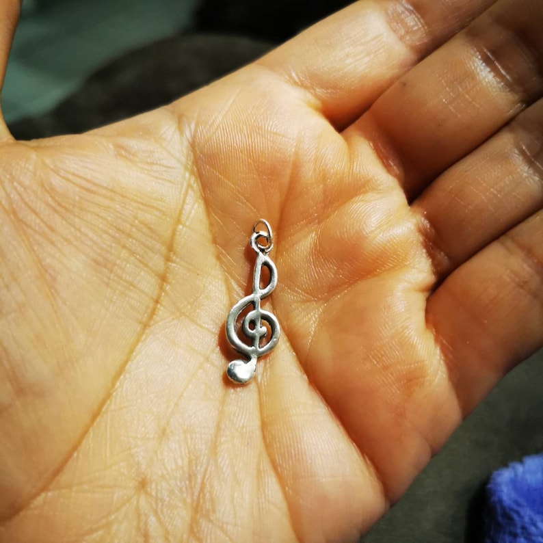 Song Pendant, Sterling Silver Pendant Musical Jewelry Music Note Charm Sterling Silver Charm 925 Charm