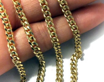 SOLID Gold Chain, 10k Yellow Gold, Chunky Chain, Layered Necklace, Stackable Chains, Mens Gold Necklace, Mens Jewelry, Birthday Gift