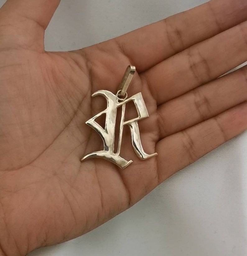 Old English R Yellow Old English Letter Pendant. 10k Yellow Gold, Letter Pendant, Letter ...