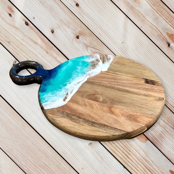 Ocean cutting board coastal kitchen tray beach serving Etsy