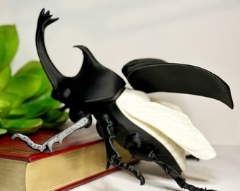 Beetle Lamp, Rhinoceros Beetle Table Light, Unique Entomology Decor