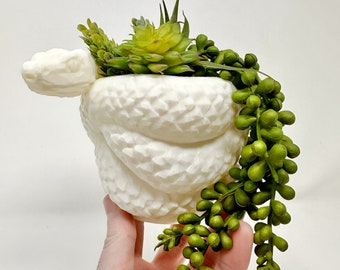 3D Printed Snake Vase: Cobra Flower Planter, Halloween Decor