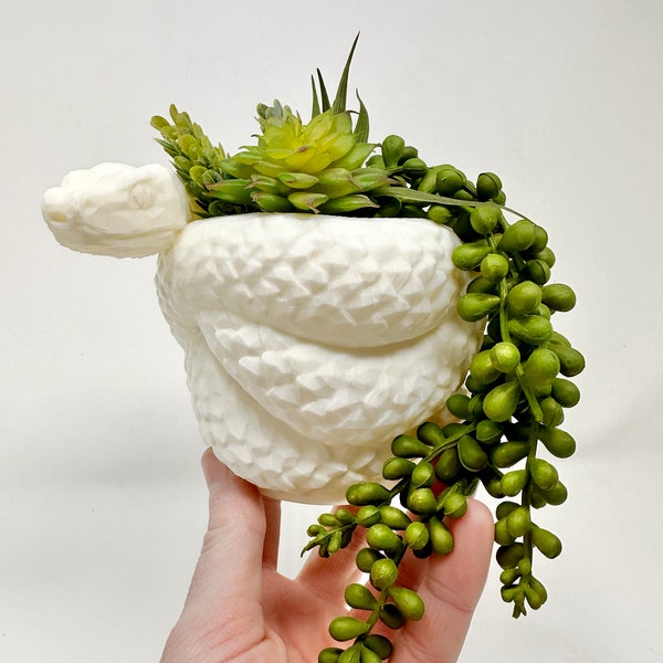 Florero de serpiente, olla de cobra impresa en 3D, plantador de flores de serpiente, decoración de Halloween, plantador espeluznante
