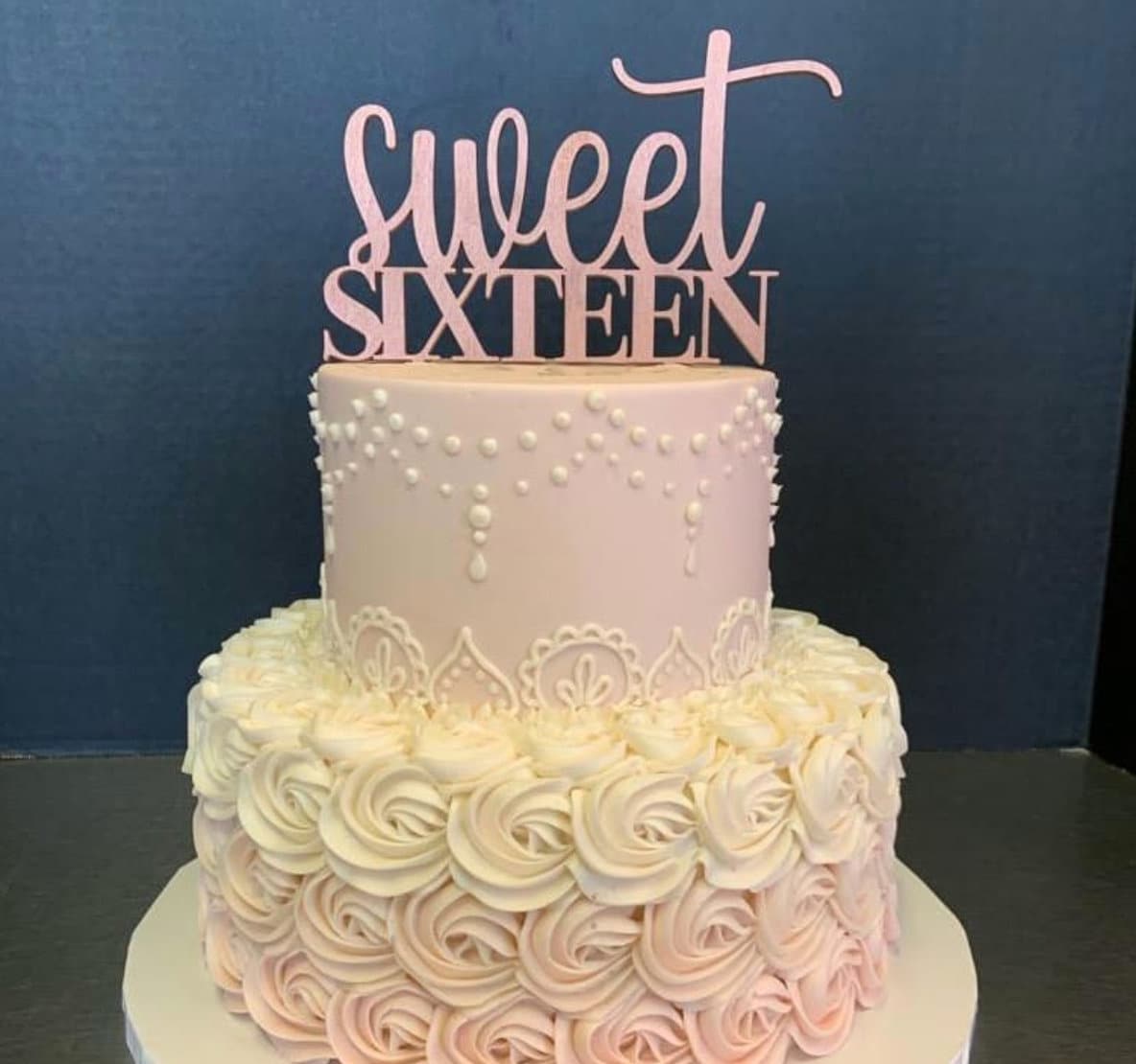 Sweet Sixteen Birthday Cake Topper, Rustic Party Decor, Laser Cut Party Decor, Personalized Event Accessories
