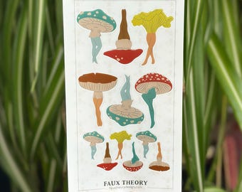 Mushroom Ladies Sticker Sheet: Whimsical Nature Morph Decals (4"x7")