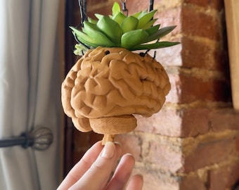 3D Printed Hanging Brain Planter: Spooky Halloween Decor