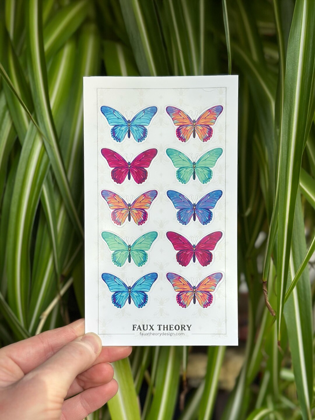 Butterfly Sticker Sheet: Colorful Waterproof Vinyl Decals (4