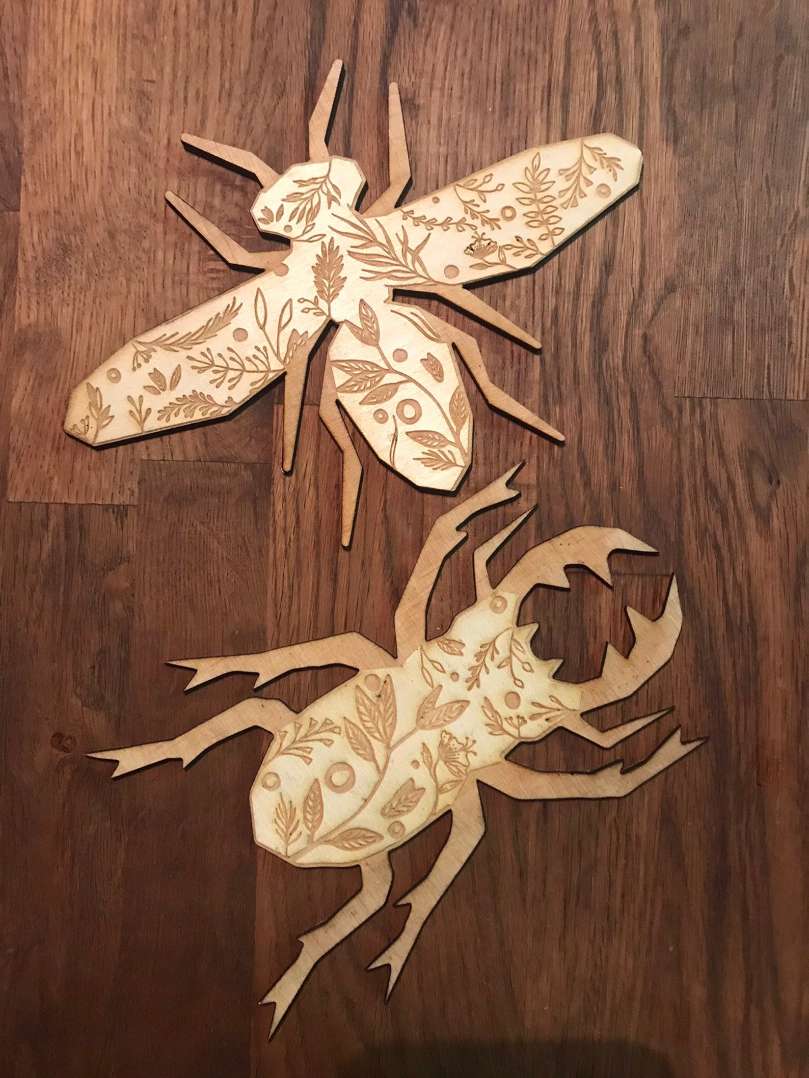 Insect Garland Bug Wall Hanging Wooden Insect Home Decor Etsy