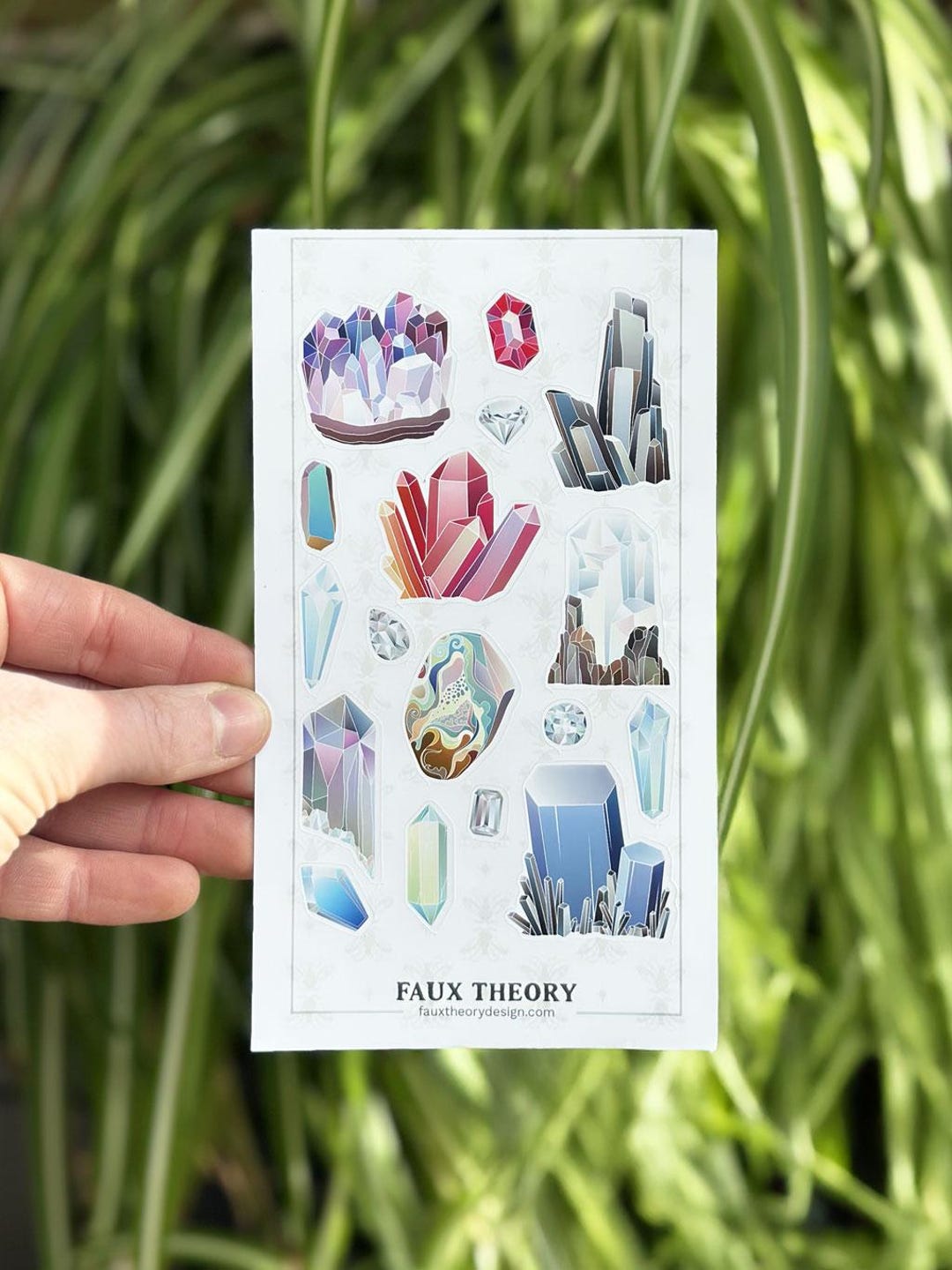 Crystal Sticker Sheet: Waterproof Gemstone Vinyl Decals (4