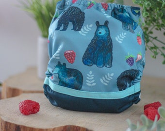 Bear and berries - Pocket diaper