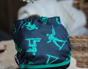 Army Men - Double pul cloth diaper - baby