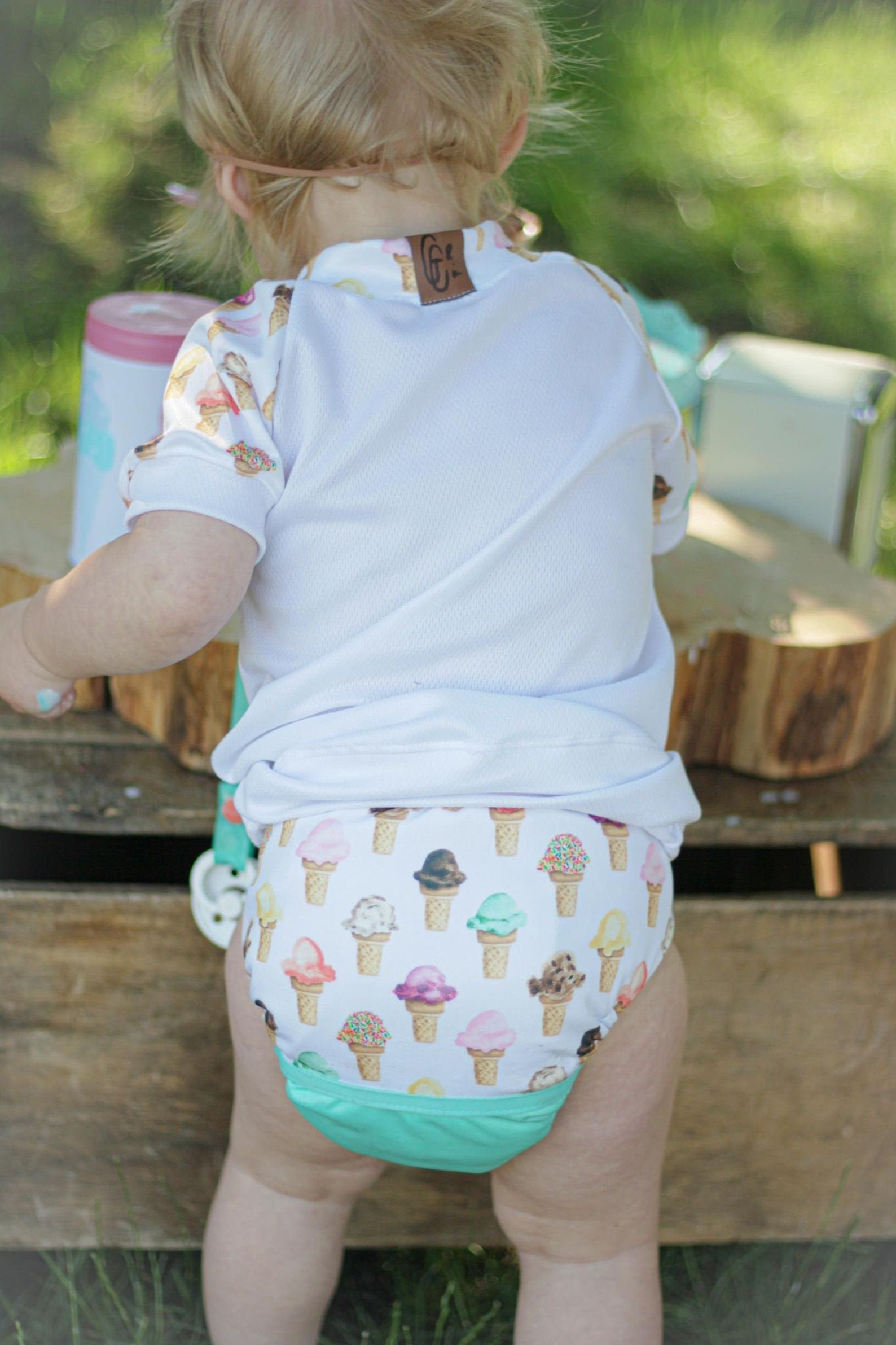 Mint old fashioned ice cream pocket diaper cloth diaper Etsy.de