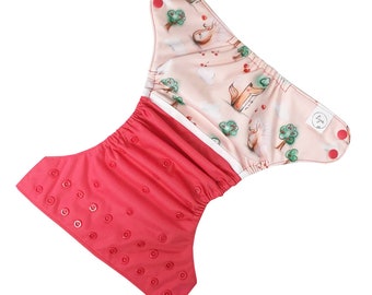 Fox and hedgehog - pocket diaper