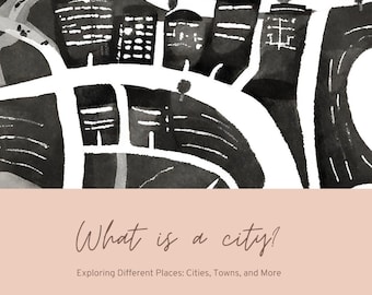 What is a City, Printable reading book for kids, Homeschooling material, Montessori book worksheets, INSTANT DOWNLOAD