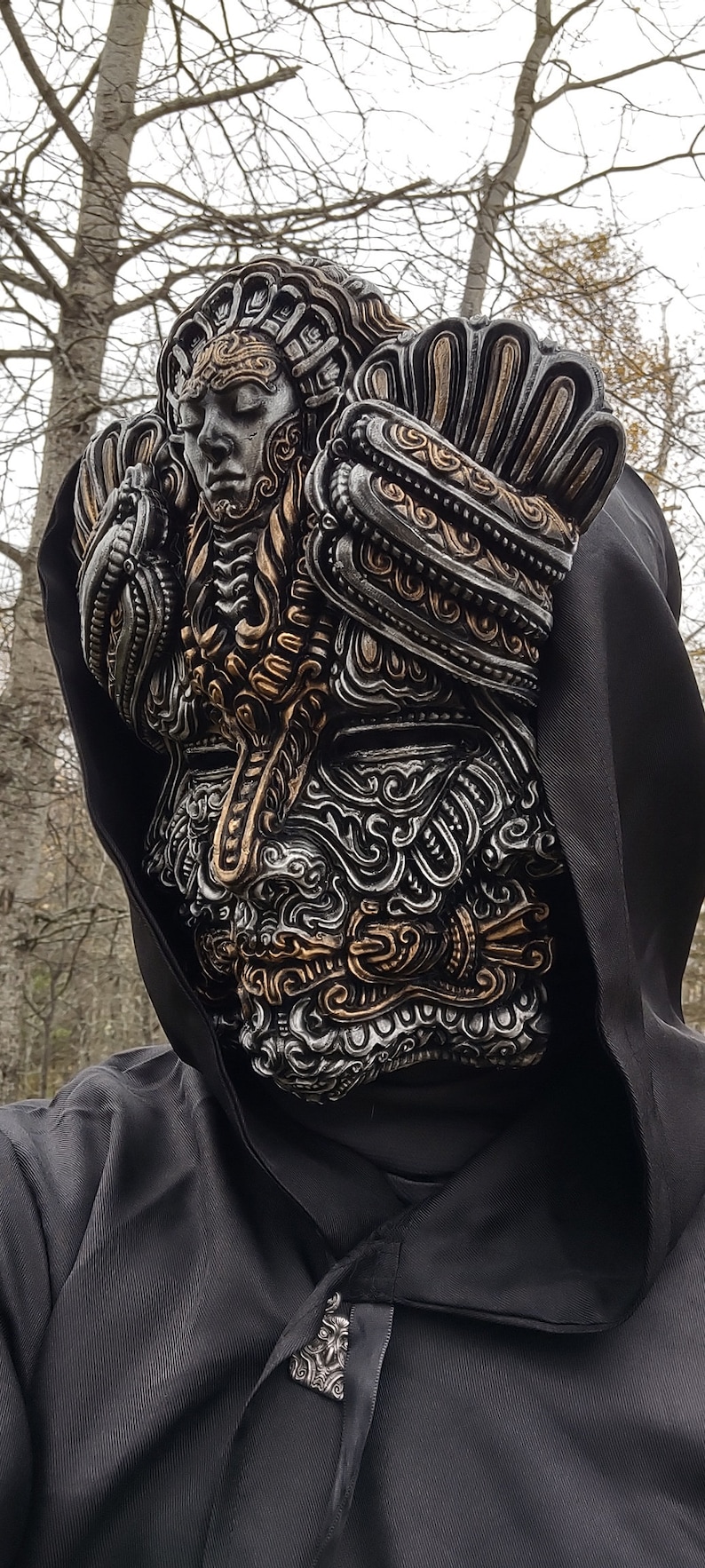 Traveler Mask – Resin 3D Printed • Interdimensional Fantasy Mask • Cosplay & Display Art image 4