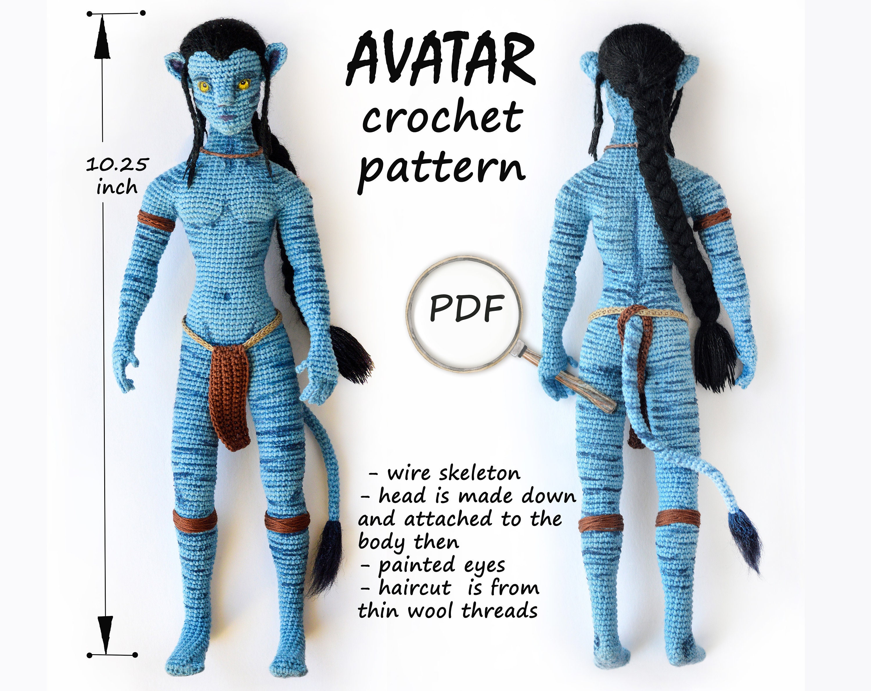 AVATAR pattern/PDF man body crochet pattern/amigurumi avatar Etsy