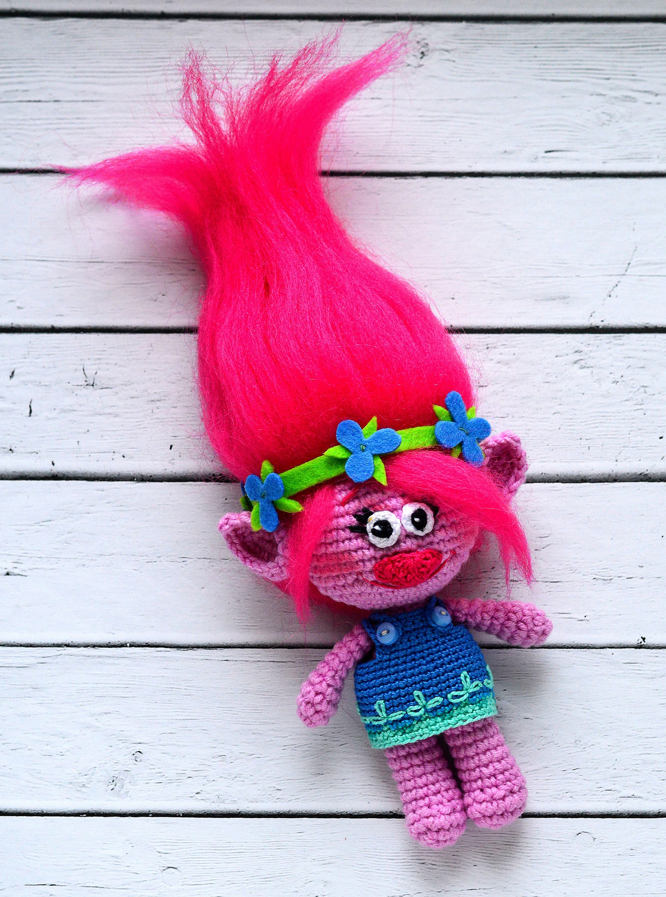 Poppy Troll Amigurumi Crochet Pattern/troll poppy Etsy
