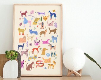 Dog Illustration Download Print | Printable Dog Breed Art