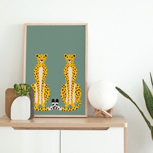 Romantic Cheetah Print for Valentines Day Gift Love Cats image 1