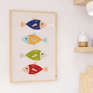 Fish Illustration Download Print | Printable Bathroom Art