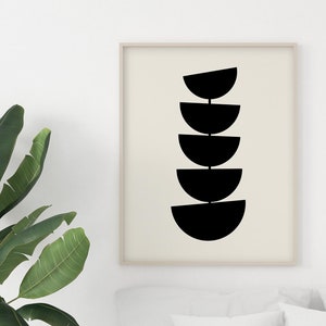 Botanical Printable Art, Abstract Plant Wall Art, Minimalist Decor, Instant Download - Stem