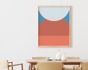 Colour Block Print, Modern Wall Art,  Geometric Decor - Affinity II